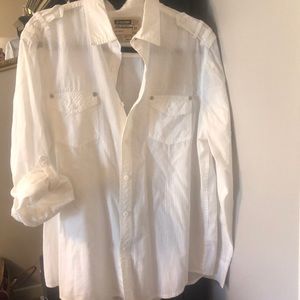 Men’s white button up